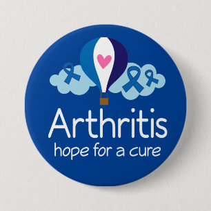 Arthritis Hope For A Cure Ribbon Awareness Button