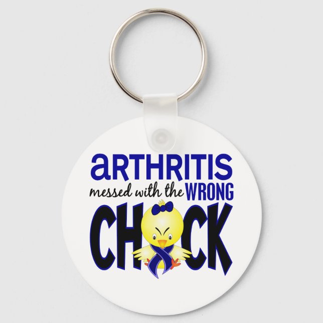 Arthritis Messed With The Wrong Chick Key Ring (Front)