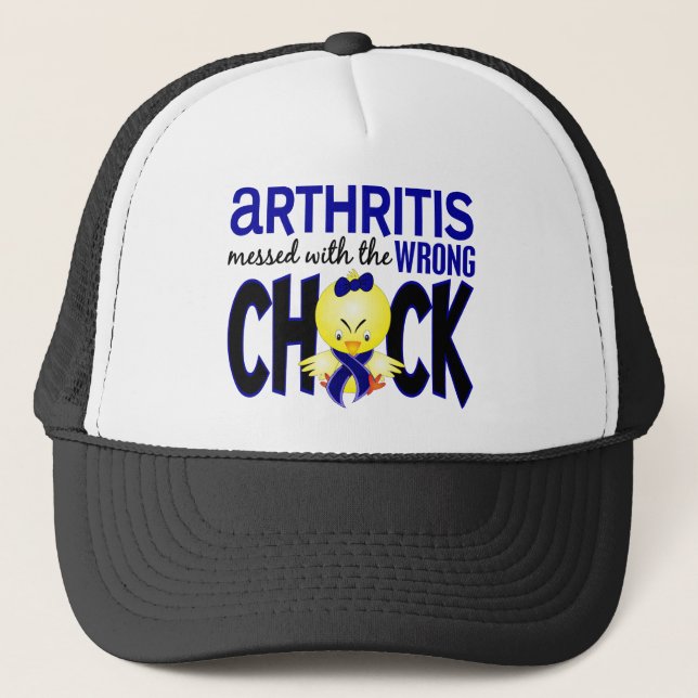 Arthritis Messed With The Wrong Chick Trucker Hat (Front)