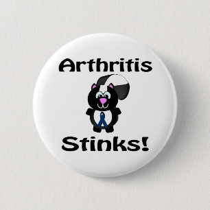 Arthritis Stinks Skunk Awareness Design 6 Cm Round Badge