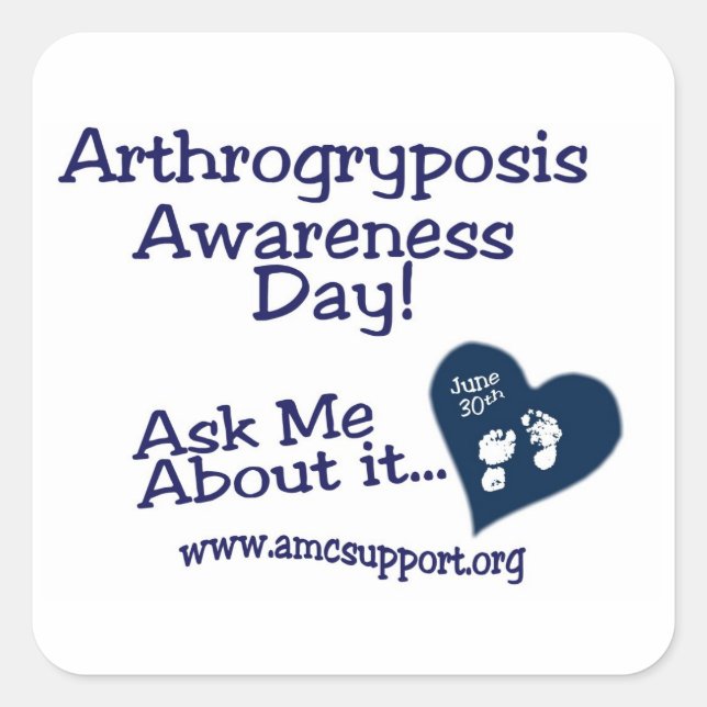Arthrogryposis Awareness Day Sticker (Front)