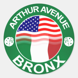 Arthur Ave Bronx Italian American Classic Round Sticker
