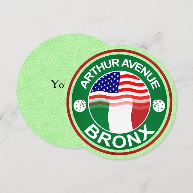 Arthur Ave Bronx Italian American Invites (Front/Back)