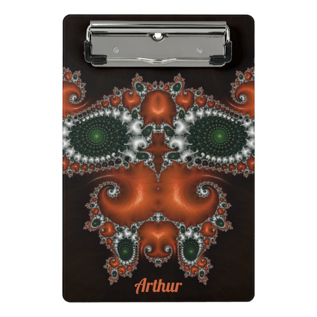 ARTHUR ~ Black, Red, Green and White design  Mini Clipboard (Front)