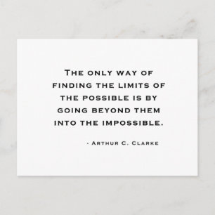 Arthur C Clarke Quote Postcard
