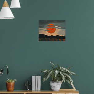 Arthur Dove painting, Red Sun, Poster