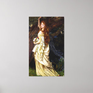 ARTHUR HUGHES - OPHELIA - c.1863 - Pre-Raphaelites Canvas Print