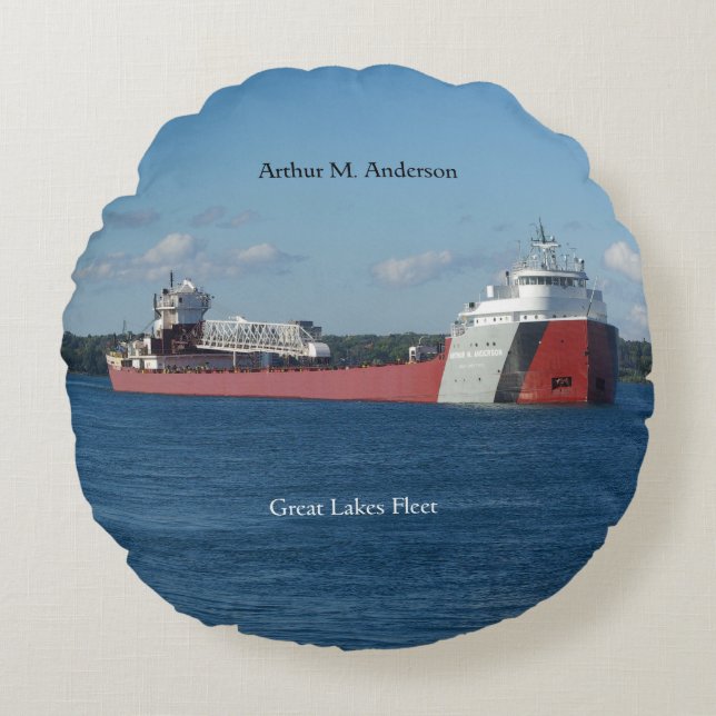 Arthur M. Anderson round pillow (Front)