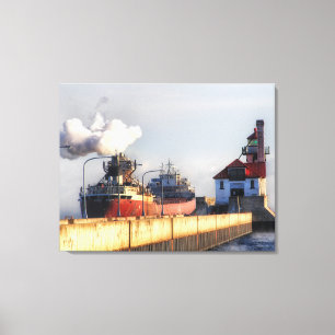 Arthur M Anderson Ship on Lake Superior Canvas Print