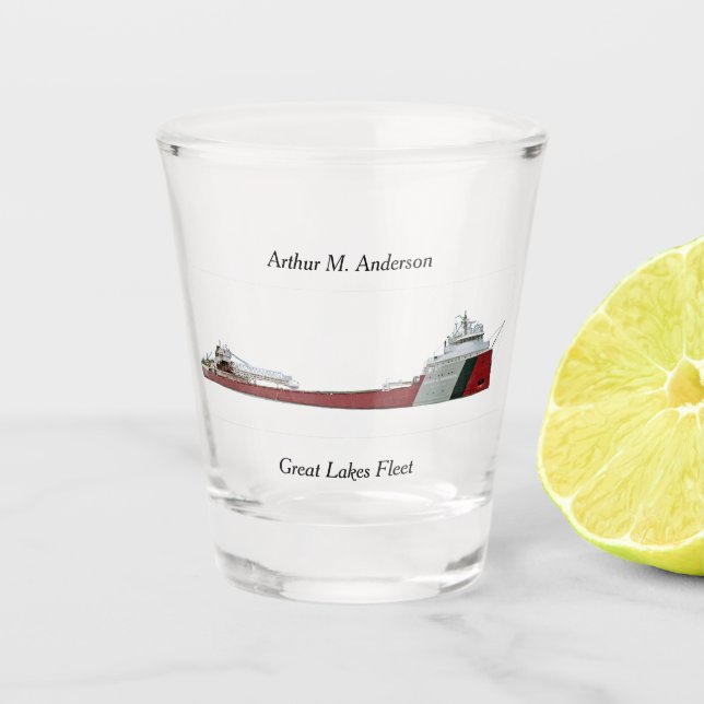 Arthur M. Anderson shot glass (Front)