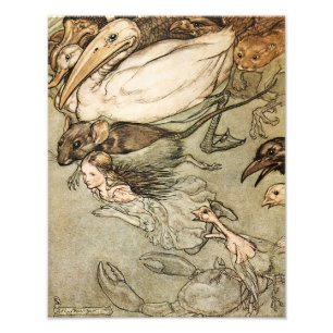 Arthur Rackham 1907 "The Pool of Tears" Print