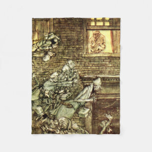 Arthur Rackham - A Christmas Carol - Ghosts Fleece Blanket