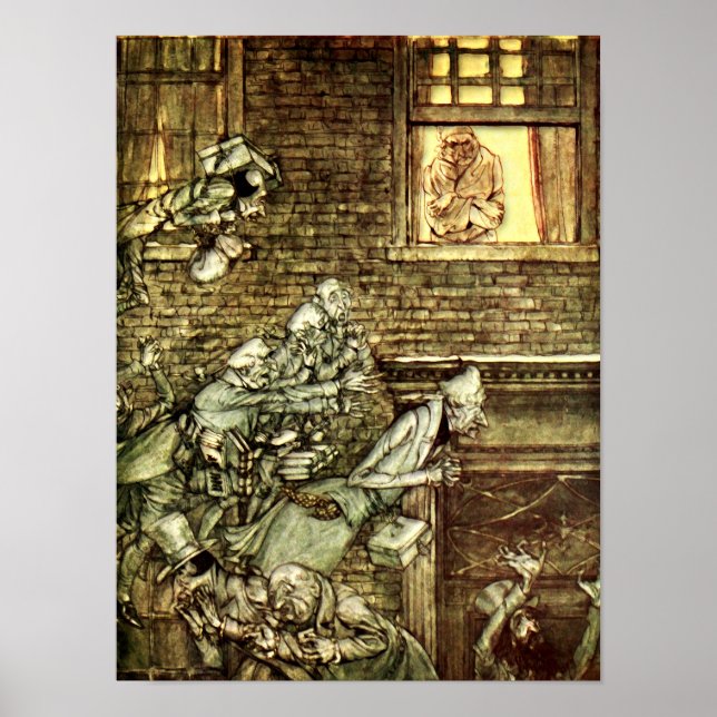 Arthur Rackham - A Christmas Carol - Ghosts Poster (Front)