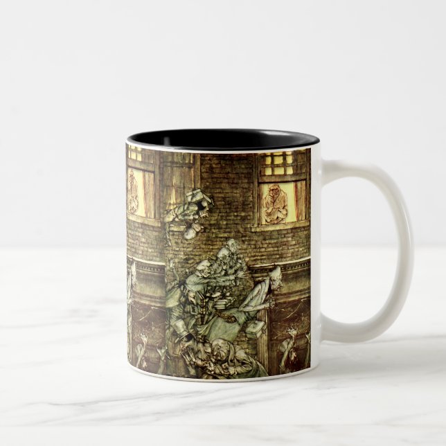 Arthur Rackham - A Christmas Carol - Ghosts Two-Tone Coffee Mug (Right)