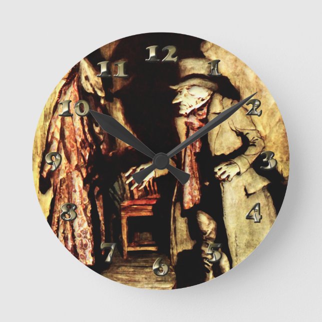 Arthur Rackham - A Christmas Carol - Grumpy Round Clock (Front)