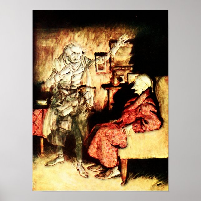 Arthur Rackham - A Christmas Carol - Scrooge Poster (Front)