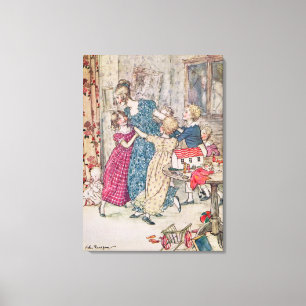 Arthur Rackham   A flushed and boisterous group Canvas Print