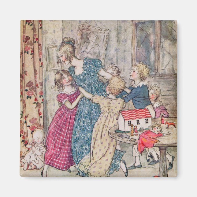 Arthur Rackham | A flushed and boisterous group Magnet (Front)