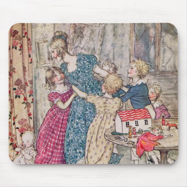 Arthur Rackham | A flushed and boisterous group Mouse Mat (Front)