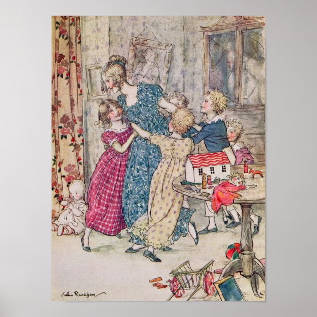 Arthur Rackham | A flushed and boisterous group Poster (Front)