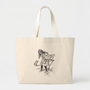 Arthur Rackham Alice In Wonderland Large Tote Bag
