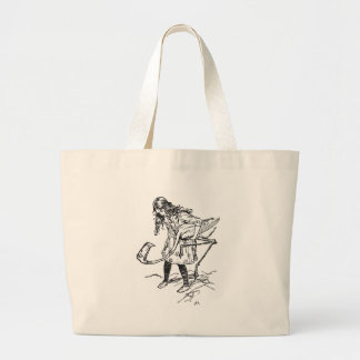Arthur Rackham Alice In Wonderland Large Tote Bag