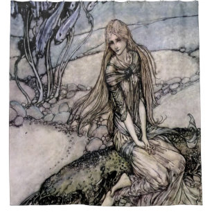 Arthur Rackham Fairy Art from “Undine” Shower Curtain