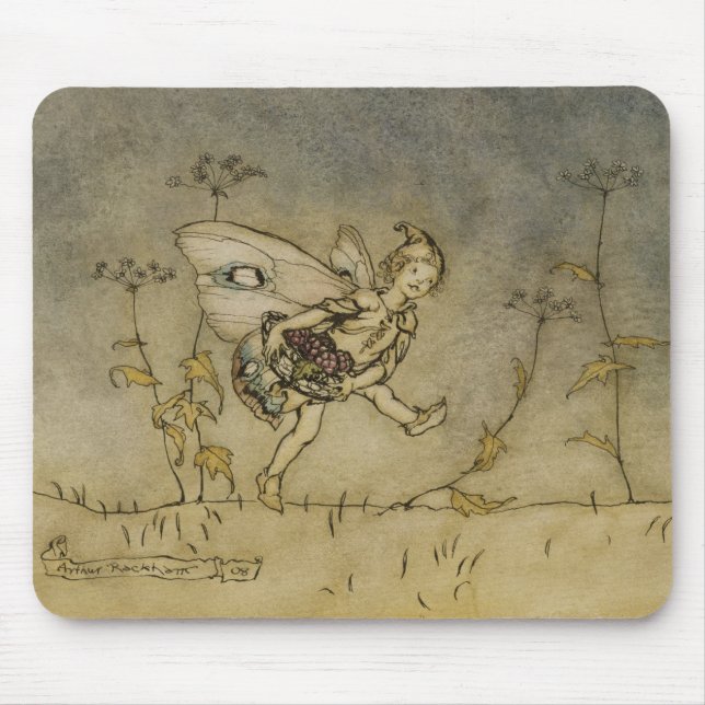 Arthur Rackham | Fairy, illustration from 'A Midsu Mouse Mat (Front)