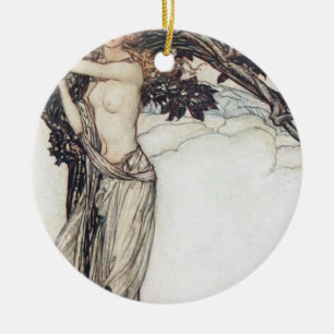 Arthur Rackham Freya The Fair One Ceramic Tree Decoration
