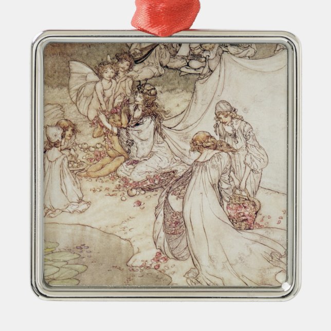 Arthur Rackham | Illustration for a Fairy Tale, Fa Metal Tree Decoration (Front)
