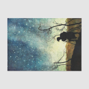 Arthur Rackham Illustration NIght Silhouette Tissue Paper