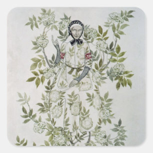 Arthur Rackham   In the Midst of a Tree sat a Kind Square Sticker