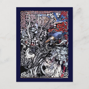 Arthur Rackham Irish Fayry tales Illustration Postcard