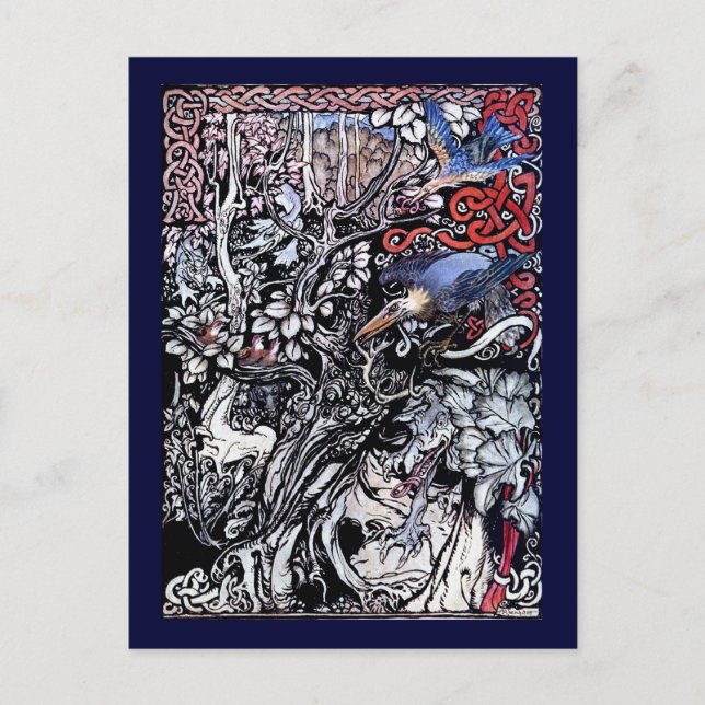 Arthur Rackham Irish Fayry tales Illustration Postcard (Front)