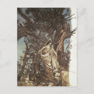 Arthur Rackham   Never so weary, never so woeful Postcard