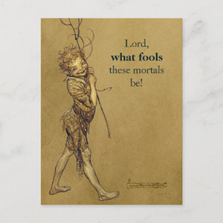 Arthur Rackham Puck Lord what fools CC0776 Postcard