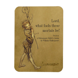 Arthur Rackham Puck Lord what fools CC0951 Fridge Magnet