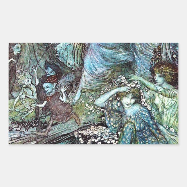 Arthur rackham rectangular sticker (Front)