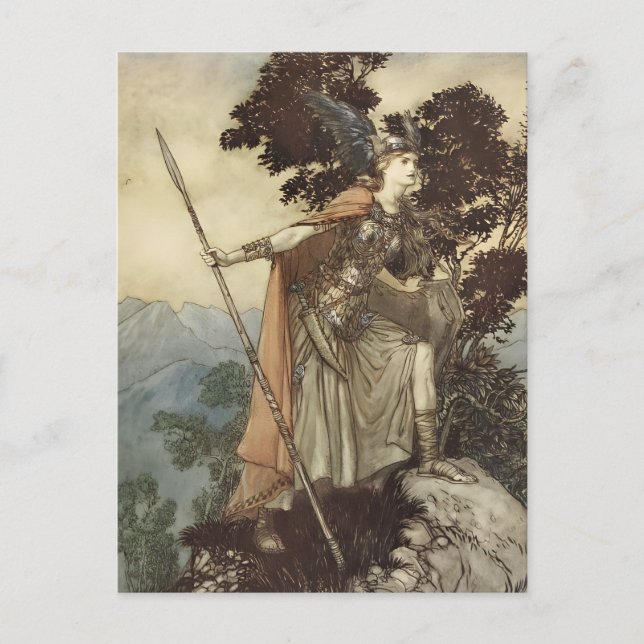 Arthur Rackham Richard Wagner Brünnhilde Viking Postcard (Front)
