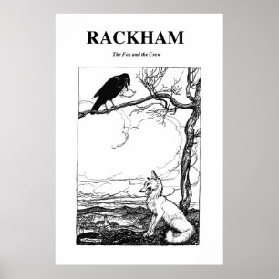 Arthur Rackham - The Fox and the Crow - Vintage Poster