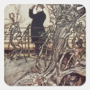 Arthur Rackham   The Kensington Gardens are in Lon Square Sticker