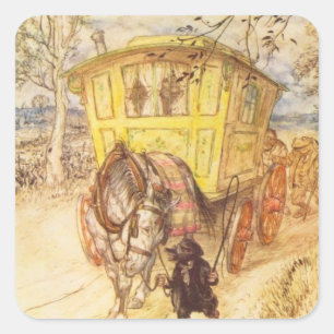 Arthur Rackham - The Wind In The Willows Square Sticker
