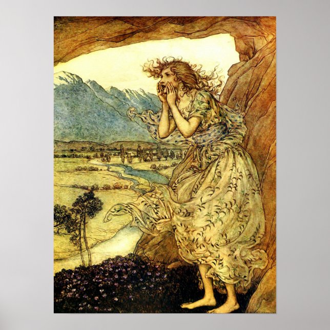 Arthur Rackham - vintage fairytale art Poster (Front)
