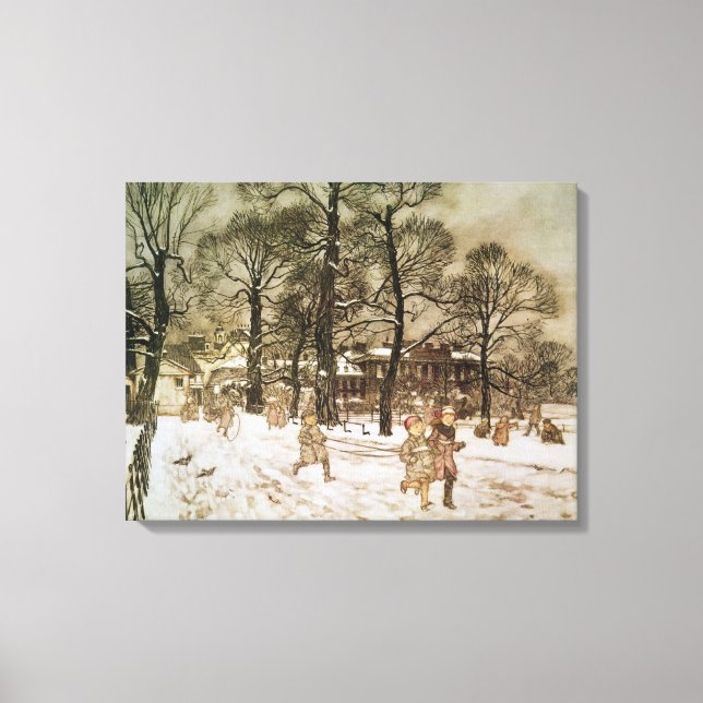 Arthur Rackham | Winter in Kensington Gardens from Canvas Print (Front)