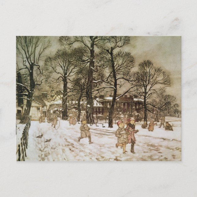 Arthur Rackham | Winter in Kensington Gardens from Postcard (Front)