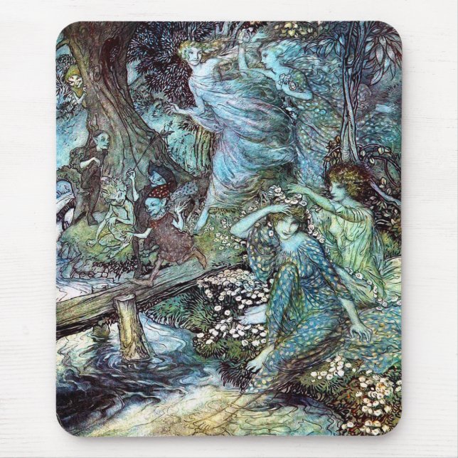 Arthur Rackham, “ Wood Nymphs ” Mouse Mat (Front)