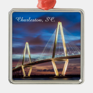 Arthur Ravenal Bridge at Night Metal Tree Decoration