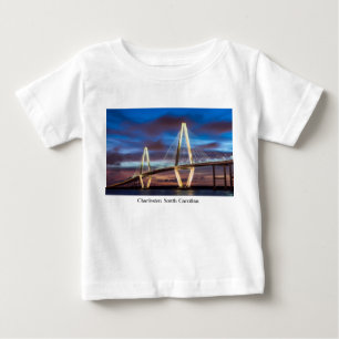 Arthur Ravenel Bridge At Night Baby T-Shirt