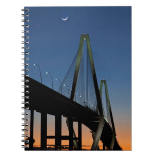 Arthur Ravenel Jr. Bridge at Dusk Notebook