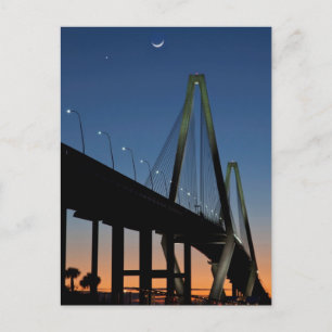 Arthur Ravenel Jr. Bridge at Dusk Postcard
